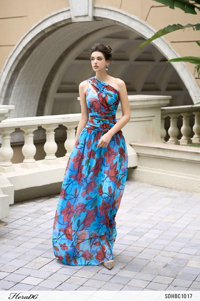 Hiển thị chi tiết cho Đầm dạ hội xoè lệch vai Ảnh của Đầm dạ hội xoè lệch vai